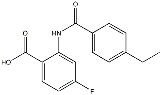 2-[(4-ethylbenzene)amido]-4-fluorobenzoic acid Struktur