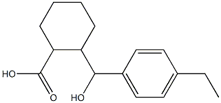 2-[(4-ethylphenyl)(hydroxy)methyl]cyclohexane-1-carboxylic acid Struktur