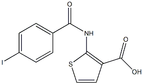 2-[(4-iodobenzene)amido]thiophene-3-carboxylic acid Struktur