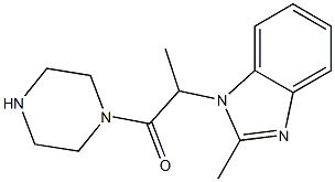 2-methyl-1-(1-methyl-2-oxo-2-piperazin-1-ylethyl)-1H-benzimidazole Struktur