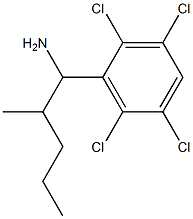 2-methyl-1-(2,3,5,6-tetrachlorophenyl)pentan-1-amine Struktur