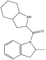 2-methyl-1-(octahydro-1H-indol-2-ylcarbonyl)-2,3-dihydro-1H-indole Struktur