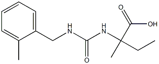 2-methyl-2-({[(2-methylbenzyl)amino]carbonyl}amino)butanoic acid Struktur