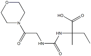 2-methyl-2-({[2-(morpholin-4-yl)-2-oxoethyl]carbamoyl}amino)butanoic acid Struktur