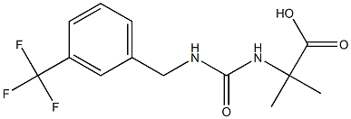 2-methyl-2-[({[3-(trifluoromethyl)phenyl]methyl}carbamoyl)amino]propanoic acid Struktur