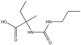 2-methyl-2-{[(propylamino)carbonyl]amino}butanoic acid Struktur