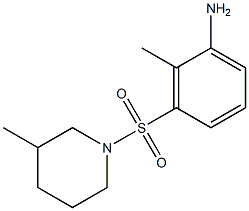 2-methyl-3-[(3-methylpiperidine-1-)sulfonyl]aniline Struktur