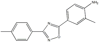 2-methyl-4-[3-(4-methylphenyl)-1,2,4-oxadiazol-5-yl]aniline Struktur