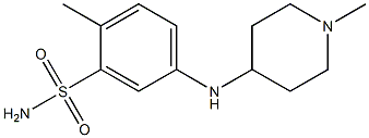 2-methyl-5-[(1-methylpiperidin-4-yl)amino]benzene-1-sulfonamide Struktur