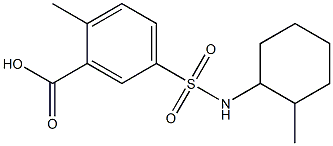 2-methyl-5-[(2-methylcyclohexyl)sulfamoyl]benzoic acid Struktur