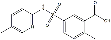 2-methyl-5-[(5-methylpyridin-2-yl)sulfamoyl]benzoic acid Struktur