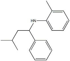 2-methyl-N-(3-methyl-1-phenylbutyl)aniline Struktur