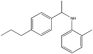 2-methyl-N-[1-(4-propylphenyl)ethyl]aniline Struktur