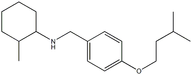 2-methyl-N-{[4-(3-methylbutoxy)phenyl]methyl}cyclohexan-1-amine Struktur