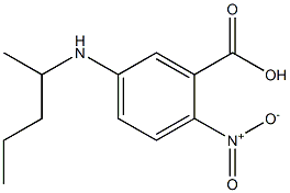 2-nitro-5-(pentan-2-ylamino)benzoic acid Struktur