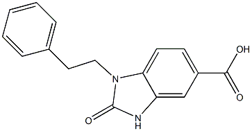 2-oxo-1-(2-phenylethyl)-2,3-dihydro-1H-1,3-benzodiazole-5-carboxylic acid Struktur