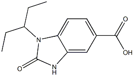 2-oxo-1-(pentan-3-yl)-2,3-dihydro-1H-1,3-benzodiazole-5-carboxylic acid Struktur