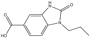 2-oxo-1-propyl-2,3-dihydro-1H-1,3-benzodiazole-5-carboxylic acid Struktur