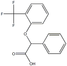 2-phenyl-2-[2-(trifluoromethyl)phenoxy]acetic acid Struktur