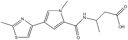 3-({[1-methyl-4-(2-methyl-1,3-thiazol-4-yl)-1H-pyrrol-2-yl]carbonyl}amino)butanoic acid Struktur