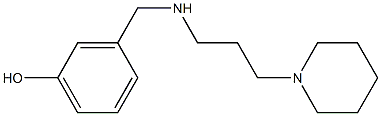 3-({[3-(piperidin-1-yl)propyl]amino}methyl)phenol Struktur