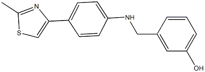 3-({[4-(2-methyl-1,3-thiazol-4-yl)phenyl]amino}methyl)phenol Struktur