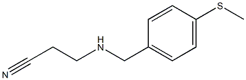 3-({[4-(methylsulfanyl)phenyl]methyl}amino)propanenitrile Struktur