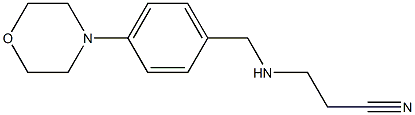 3-({[4-(morpholin-4-yl)phenyl]methyl}amino)propanenitrile Struktur