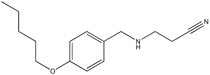 3-({[4-(pentyloxy)phenyl]methyl}amino)propanenitrile Struktur