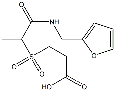 3-({1-[(furan-2-ylmethyl)carbamoyl]ethane}sulfonyl)propanoic acid Struktur