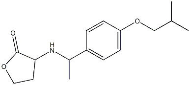 3-({1-[4-(2-methylpropoxy)phenyl]ethyl}amino)oxolan-2-one Struktur