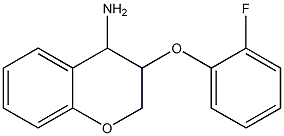 3-(2-fluorophenoxy)-3,4-dihydro-2H-1-benzopyran-4-amine Struktur