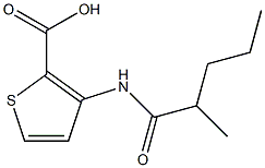 3-(2-methylpentanamido)thiophene-2-carboxylic acid Struktur