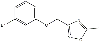 3-(3-bromophenoxymethyl)-5-methyl-1,2,4-oxadiazole Struktur