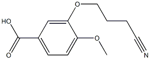 3-(3-cyanopropoxy)-4-methoxybenzoic acid Struktur