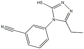 3-(3-ethyl-5-sulfanyl-4H-1,2,4-triazol-4-yl)benzonitrile Struktur