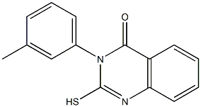 3-(3-methylphenyl)-2-sulfanyl-3,4-dihydroquinazolin-4-one Struktur