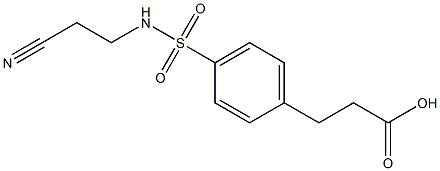 3-(4-{[(2-cyanoethyl)amino]sulfonyl}phenyl)propanoic acid Struktur