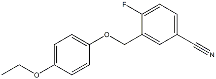 3-(4-ethoxyphenoxymethyl)-4-fluorobenzonitrile Struktur