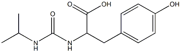 3-(4-hydroxyphenyl)-2-[(propan-2-ylcarbamoyl)amino]propanoic acid Struktur