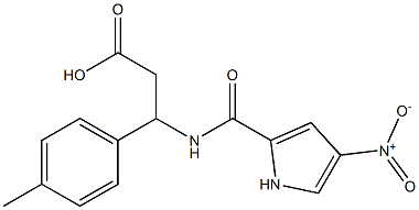 3-(4-methylphenyl)-3-{[(4-nitro-1H-pyrrol-2-yl)carbonyl]amino}propanoic acid Struktur