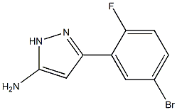 3-(5-bromo-2-fluorophenyl)-1H-pyrazol-5-amine Struktur