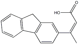 3-(9H-fluoren-2-yl)but-2-enoic acid Struktur