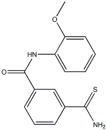 3-(aminocarbonothioyl)-N-(2-methoxyphenyl)benzamide Struktur