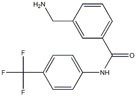 3-(aminomethyl)-N-[4-(trifluoromethyl)phenyl]benzamide Struktur