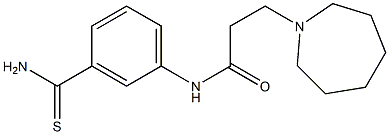 3-(azepan-1-yl)-N-(3-carbamothioylphenyl)propanamide Struktur