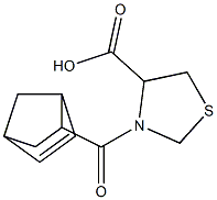 3-(bicyclo[2.2.1]hept-5-en-2-ylcarbonyl)-1,3-thiazolidine-4-carboxylic acid Struktur