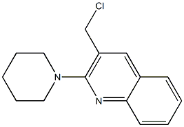 3-(chloromethyl)-2-(piperidin-1-yl)quinoline Struktur