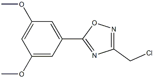 3-(chloromethyl)-5-(3,5-dimethoxyphenyl)-1,2,4-oxadiazole Struktur