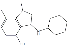 3-(cyclohexylamino)-1,7-dimethyl-2,3-dihydro-1H-inden-4-ol Struktur